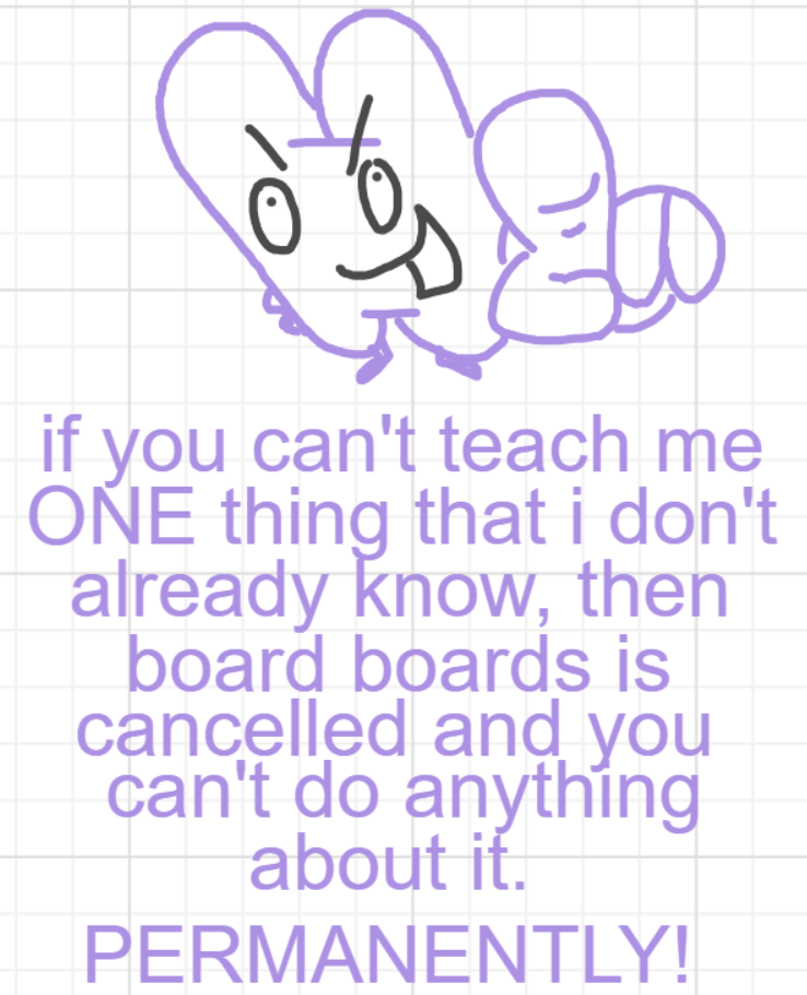 A panel from I've Been Everywhere, Man, episode nine of the Board Boards object show by Furretwalk/WalkingFurret.